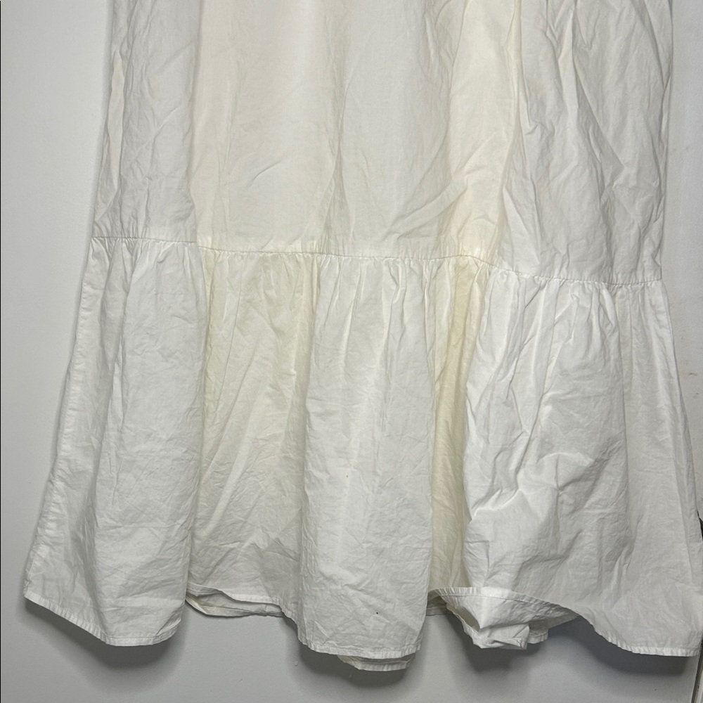 Aqua White Ruffled Tie Back Maxi Dress - Picture 4 of 14